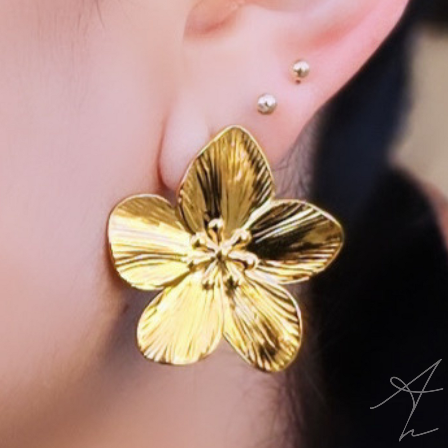 Golden Flower Earrings