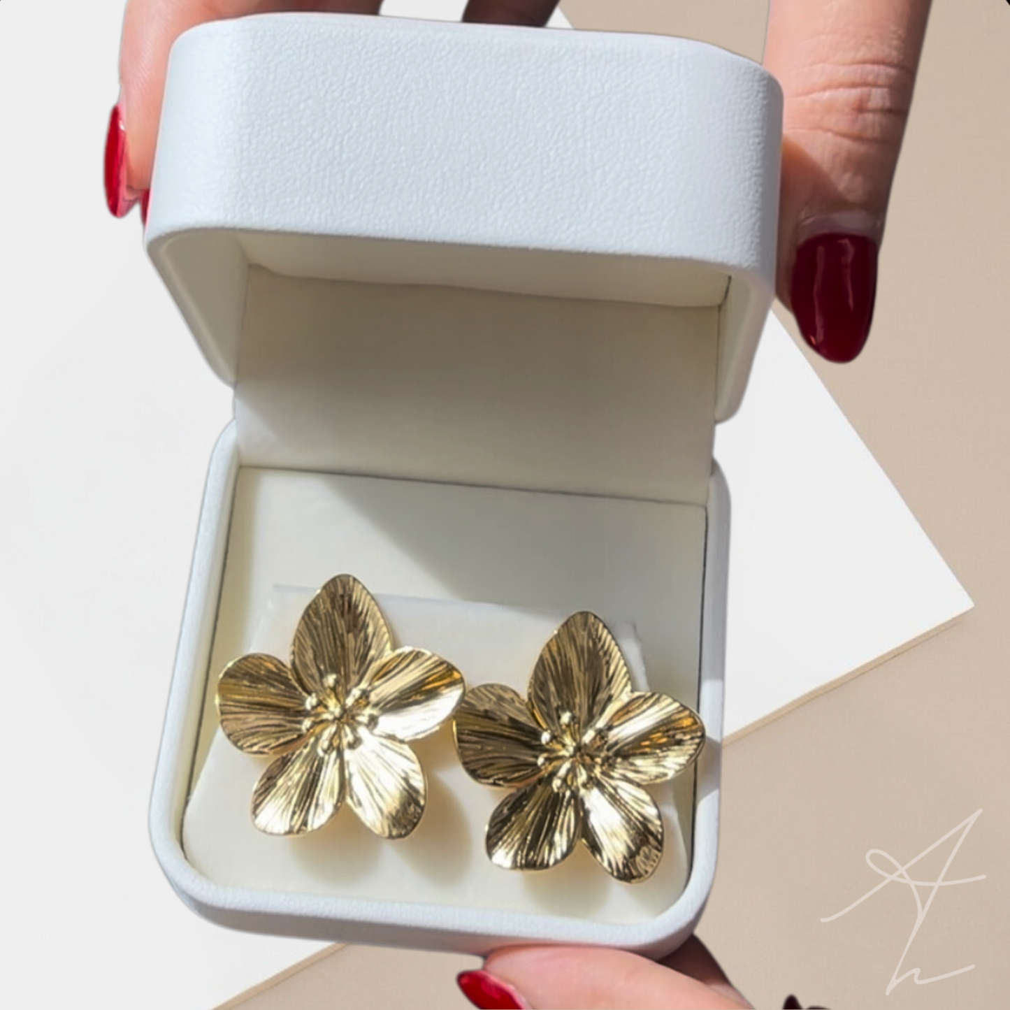 Golden Flower Earrings