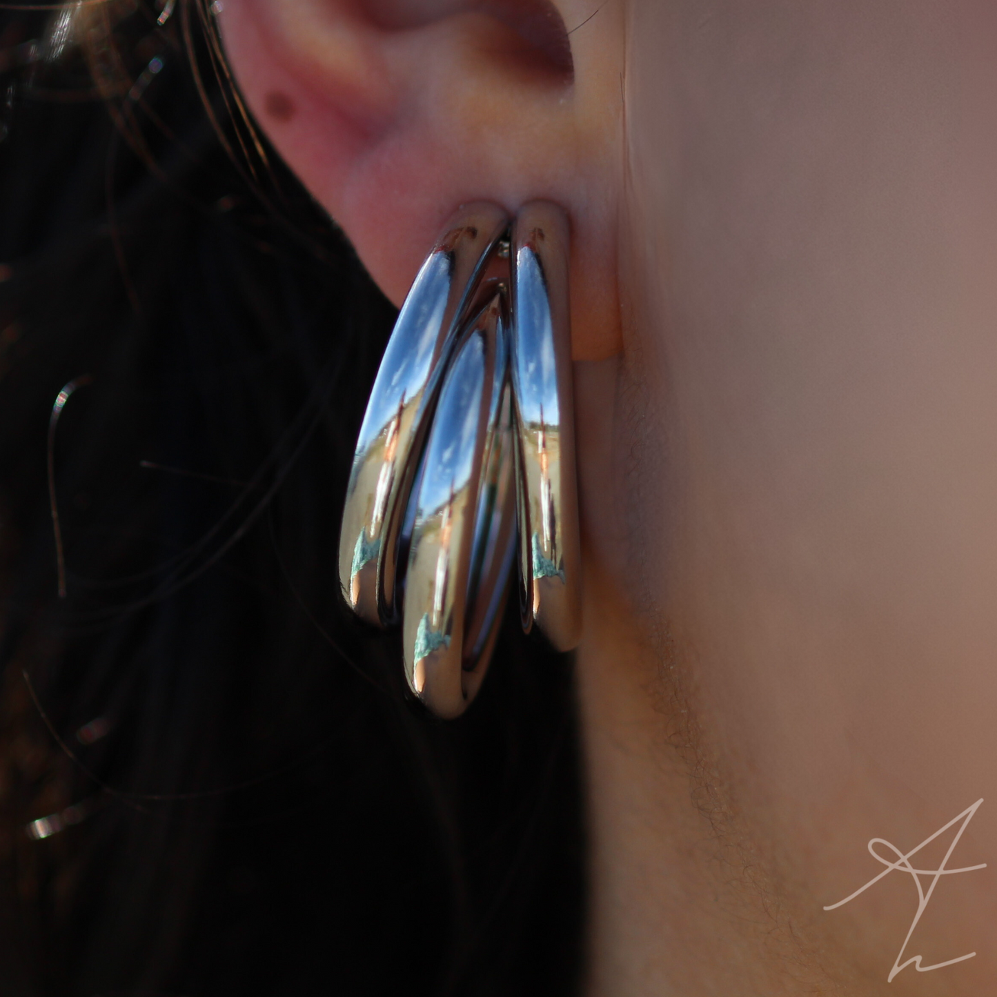 Lantana Earrings Stainless Steel Silver
